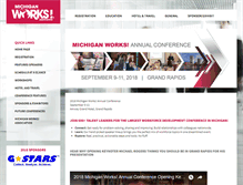 Tablet Screenshot of michiganworksconference.org